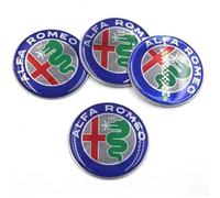 LAVIYE 4 Pezzi Auto Coprimozzi per Alfa Romeo 50mm, Coprimozzo Centrale Copricerchi Mozzo Tappi Cerchi Ruota Coperchio per Cerchione Copricerchio