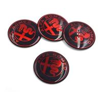 LAVIYE 4 Pezzi Auto Coprimozzi per Alfa Romeo 50mm, Coprimozzo Centrale Copricerchi Mozzo Tappi Cerchi Ruota Coperchio per Cerchione Copricerchio