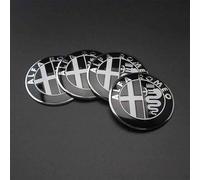 LAVIYE 4 Pezzi Auto Coprimozzi per Alfa Romeo Giulietta Spider GT Giulia Mito 147 156 159, Coprimozzo Centrale Copricerchi Mozzo Tappi Cerchi Ruota Coperchio per Cerchione Copricerchio