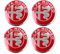 LAVIYE 4 Pezzi Auto Coprimozzi per Alfa Romeo Mito 2008-2013, Coprimozzo Centrale Copricerchi Mozzo Tappi Cerchi Ruota Coperchio per Cerchione Copricerchio,65mm