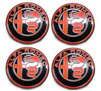 LAVIYE 4 Pezzi Auto Coprimozzi per Alfa Romeo Mito 2013-2018, Coprimozzo Centrale Copricerchi Mozzo Tappi Cerchi Ruota Coperchio per Cerchione Copricerchio