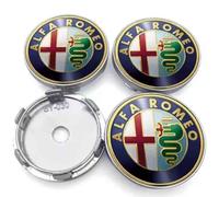 LAVIYE 4 Pezzi Auto Coprimozzi per Alfa Romeo Mito 2013-2018, Coprimozzo Centrale Copricerchi Mozzo Tappi Cerchi Ruota Coperchio per Cerchione Copricerchio