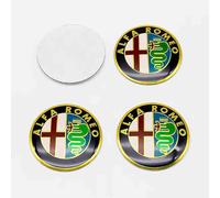 LAVIYE 4 Pezzi Auto Coprimozzi per Alfa Romeo Stelvio Mito, Coprimozzo Centrale Copricerchi Mozzo Tappi Cerchi Ruota Coperchio per Cerchione Copricerchio,A