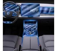 LAVIYE decorazione interna auto bastone console centrale strumento schermo di navigazione plotone trasparente pellicola proctetiva,Per BYD Han EV DM-i 2020-2024