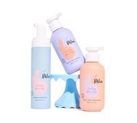 LAVkids - Set da bagno per bambini, shampoo delicato, balsamo e gel doccia, con pera inglese e camomilla, 3 pezzi, 200 ml