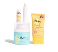 LAVkids Sun Ready Set, crema idratante (Super Hydrate), SPF 50, crema solare minerale e burro per labbra, dermatologicamente testato, set regalo per bambini