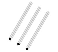 LAVMHAB Tubo in alluminio 6063, diametro esterno 10 mm x diametro interno 8 mm, spessore della parete 1,0 mm, lunghezza 200 mm, tubo rotondo in alluminio senza cuciture (3 pezzi)