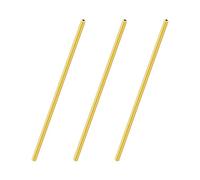 LAVMHAB Tubo rotondo in ottone, 2 mm di diametro esterno x 0,5 mm di spessore della parete x 200 mm di lunghezza, tubi rotondi in ottone senza cuciture, per artigianato fai da te (3 pezzi)