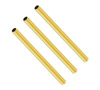LAVMHAB Tubo rotondo in ottone, 6 mm di diametro esterno x 0,3 mm di spessore della parete x 200 mm di lunghezza, tubi rotondi in ottone senza cuciture, per artigianato fai da te (3 pezzi)