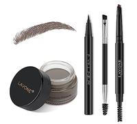 LAVONE Kit di Matita Sigillo Sopracciglia, Kit di Trio di Guarnizioni Sopracciglia Trucco Con Matita Sopracciglia Impermeabile Eyeliner Occhi Unguento Sopracciglio e Spazzola per Sopracciglia a Doppia