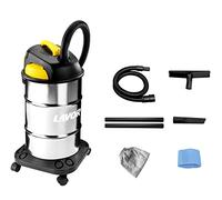 LAVOR Aspirapolvere Aspiraliquidi VAC 30 S Con Fusto In Acciaio 30 Litri, 18 KPa, Motore 1200W Max, Filtro In Panno E Filtro In Spugna Compresi