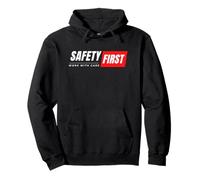Lavora con Cura | Safety First | Idee Regalo per la Giornata Mondiale della Sicurezza Felpa con Cappuccio