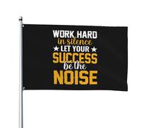 Lavora Duro E Lascia Che Il Tuo Successo Sia Il Rumore Bandiere Da Giardino Con 2 Occhielli Bandiera Da Cortile Bandiere Di Benvenuto Decorazione Per Esterni Fattoria Interni 90X152Cm