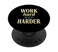 Lavora duro pisolino più difficile divertente pigro citazione PopSockets PopGrip Adesivo