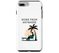 Lavora Ovunque Libertà Remota Tema Tropicale Custodia per iPhone 7 Plus/8 Plus