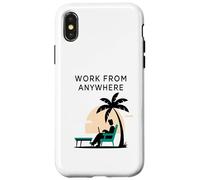Lavora Ovunque Libertà Remota Tema Tropicale Custodia per iPhone X/XS