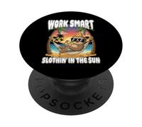 LAVORA SMART SLOTHIN' AL SOLE sii il tuo imprenditore capo PopSockets PopGrip Adesivo
