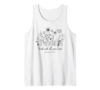 Lavorare con Tutto Il Cuore Cristiano Uomini Donne Amano Dio Gesù Canotta