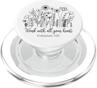 lavorare con tutto il cuore Cristiano uomini donne amano Dio Gesù PopSockets PopGrip per MagSafe