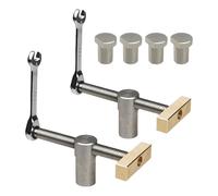 Lavorazione del legno Benching Dog Brake Insert Workbench Fast Fixed Clip Clamp Fixture Morsa per 19/20mm Desktop Hole Tool Acciaio inossidabile Benching Dog Clamp