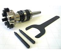 Lavorazione del legno Live cuscinetto a sfera girevole contropunta centrale MT4-1" x 8 TPI con 3 ganasce x 2" mandrino reversibile ganasce.