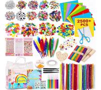 Lavoretti Creativi per Bambini,2500+PCS DIY Art Craft Set,Giochi Creativi | Kit Artigianali per Bambini Giochi Creativi Kids Mestiere Fai da Te Decorazioni Giocattoli,Kit Bambini Creativi 3+Anni