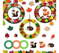 Lavoretti Creativi per Bambini,87 Pezzi Set Fai da Te In Feltro Ghirlande,Set Fai da Te In Feltro Per Bambini,Decorazioni per Ghirlande Autunnali Regali Artigianali per Il Ringraziamento Autunnale