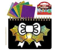 Lavoretti Foil Art per Bambini Set di Pittura Natalizio con Schede da | Arte con Foil per Bambini Bambini 3 ai 6 Anni, Incontri di Famiglia, Vacanze e Genitori-Figli
