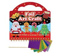 Lavoretti Foil Art per Bambini Set di Pittura per le Festività con Carte da | Arte con Foil per Bambini Per Attività Manuali nelle Feste tra Genitori e Figli 3 ai 6