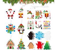 Lavoretti Natalizi Per Adulti,Decorazioni Bidimensionali Con Adesivi - Crea Decorazioni Per L'Albero - Per Bambini E Adulti, Per Albero, Classe, Casa, Inverno, Finestra, Celebrazione, Esposizione Stag