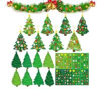Lavoretti Natalizi Per Bambini | Decorazioni Bidimensionali Con Adesivi,Realizza Decorazioni Per L'Albero Di Natale,Per Bambini E Adulti Albero Di Natale Vacanze Aula Classe Casa Inverno