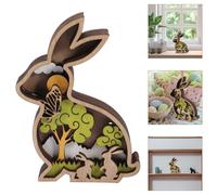 Lavoretto Del Coniglio Statua Decorativa Di Figurina Animali Legno