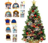 Lavori Artigianali Per Il Natale | Decorazioni 2D Con Adesivi | Crea Decorazioni Per Albero Di Natale,Per Bambini E Adulti, Per Albero, Classe, Casa, Inverno, Finestra, Celebrazione, Esposizione Stagi