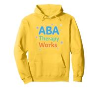 Lavori di Terapia ABA: Professionisti del Supporto all'autismo Felpa con Cappuccio, Unisex per Adulti, Limone, M