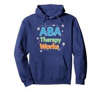 Lavori di Terapia ABA: Professionisti del Supporto all'autismo Felpa con Cappuccio, Unisex per Adulti, Navy, S