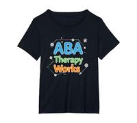Lavori di Terapia ABA: Professionisti del Supporto all'autismo Maglietta, Donna Plus-Size, Nero, 1X