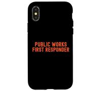 Lavori pubblici Primo soccorritore Pride Support City Worker Crew Custodia per iPhone X/XS