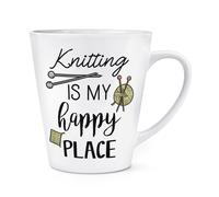 Lavoro a Maglia Is My Felice Luogo 341ml Latte Tazza World's Best Bellissimo Mum
