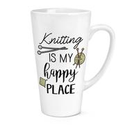 Lavoro a Maglia Is My Felice Luogo 483ml Grande Latte Tazza World's Best Awesome