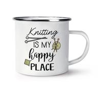 Lavoro a Maglia Is My Felice Luogo Smalto Tazza Artigianato World's Best Awesome