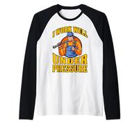 Lavoro Bene sotto Pressione Idraulico Divertente Maglia con Maniche Raglan