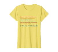 Lavoro con i Bambini ABA Applicato Comportamento Analisi Comportamentale Spec Maglietta, Donna, Limone, XXL
