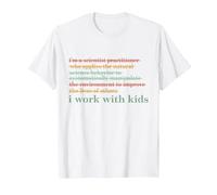 Lavoro con i Bambini ABA Applicato Comportamento Analisi Comportamentale Spec Maglietta, Uomo, Bianco, L
