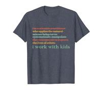Lavoro con i Bambini ABA Applicato Comportamento Analisi Comportamentale Spec Maglietta, Uomo, Pervinca, L