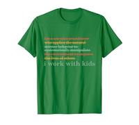Lavoro con i Bambini ABA Applicato Comportamento Analisi Comportamentale Spec Maglietta, Uomo, Verde Mela, L