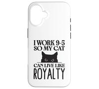 Lavoro da 9 a 5 in modo che il mio gatto possa vivere come Custodia per iPhone 16