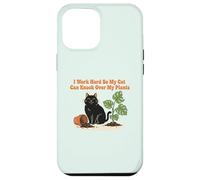 Lavoro duro in modo che il mio gatto possa abbattere le piante - Divertente retrò Custodia per iPhone 12 Pro Max