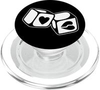 Lavoro nero dei dadi del cuore spezzato PopSockets PopGrip per MagSafe