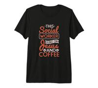 Lavoro Sociale Questo Assistente Sociale corre su Gesù e caffè Maglietta Premium