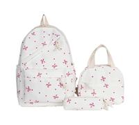 lavoro Zaino con fiocco 2025, set da 3 pezzi for adolescenti, con borsa for il pranzo e astuccio. Zaino bello e pratico con capacità for laptop. Ritorno a scuola